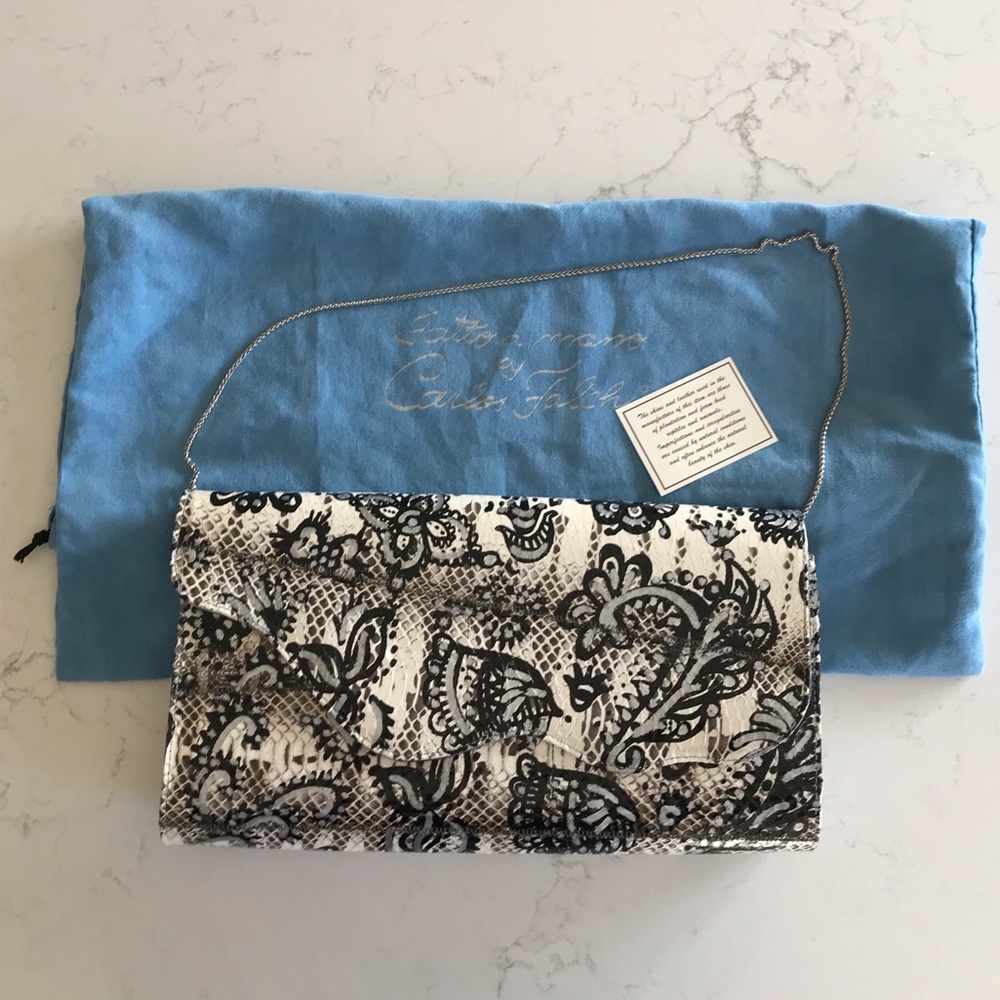 Carlos Falchi Python Chain Clutch - image 3